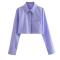 new sexy non-stretch solid turndown collar  long sleeve shirt(size run small)_Black_White_Pink_Orange_Green_Blue_Light Purple