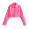 new sexy non-stretch solid turndown collar  long sleeve shirt(size run small)_Black_White_Pink