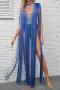 sexy high stretch rhinestone decor tassels decor bodysuit_Black_Red_Blue