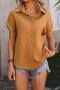 casual plus size non-stretch lapel 6 colors button blouses_Black_White_Magenta_Yellow