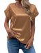 new casual plus-size slight stretch satin patchwork round neck blouse_Black_White_Gray_Light Pink_Rose Red_Light Green_Forest Green_Dark Green_Dark Blue_Sea Blue_Light Purple_Dark Purple_Beige_Khaki