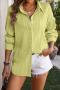 casual plus size non-stretch 15-colors solid jacquard long-sleeved shirt_Black_White_Pink_Rose Red_Magenta_Yellow_Light Green