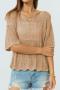 sexy solid color slight stretch hollow loose knitted sweater(no underwear)_Black_Light Green_Sky Blue_Beige_Khaki 
