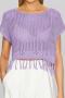 sexy slight stretch see through tassel knitted loose beach sweater(no underwear)_Black_White_Orange_Green_Purple