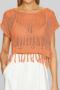 sexy slight stretch see through tassel knitted loose beach sweater(no underwear)_Black_White_Orange