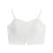 sexy non-stretch sling padded slim crop vest size run small_Black_White