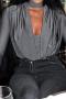 sexy slight stretch 4 colors long sleeve all-match bodysuit_Black_Dark Gray
