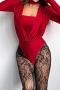 sexy slight stretch 4 colors long sleeve all-match bodysuit_Black_Dark Gray_Red