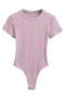 stylish high stretch 11 colors short sleeve all-match bodysuit(size run small)_Black_White_Gray_Dark Gray_Light Pink