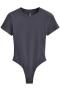 stylish high stretch 11 colors short sleeve all-match bodysuit(size run small)_Black_White_Gray_Dark Gray