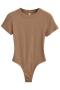 stylish high stretch 11 colors short sleeve all-match bodysuit(size run small)_Black_White_Gray_Dark Gray_Light Pink_Rose Red_Haze Blue_Sea Blue_Beige_Khaki