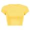 high street style plus size slight stretch 10 colors all-match crop t-shirt_Black_White_Pink_Red_Magenta_Yellow