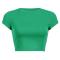 high street style plus size slight stretch 10 colors all-match crop t-shirt_Black_White_Pink_Red_Magenta_Yellow_Green