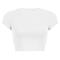 high street style plus size slight stretch 10 colors all-match crop t-shirt_Black_White