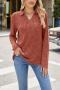 casual plus size slight stretch ribbed knit 7 colors v-neck sweaters_Black_Gray_Rose Red