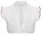 new plus-size patchwork 6-color ruffle sleeve short tops_White_Magenta