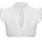 new plus-size patchwork 6-color ruffle sleeve short tops_White_Magenta_Light Green