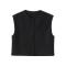 sexy non-stretch 7 colors solid color crew neck tank top_Black