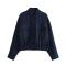 casual non-stretch 5-colors solid color loose long-sleeved jacket_Pink_Green_Dark Blue