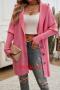 casual slight stretch hooded button 4 colors solid color sweaters_Black_Dark Gray_Magenta