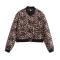 casual non-stretch 9 colors crew neck button leopard printing jacket_Black_Brown
