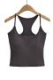 sexy high stretch 6 colors padded all-match crop vest(size run small)_Black_White_Dark Gray