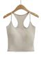 sexy high stretch 6 colors padded all-match crop vest(size run small)_Black_White_Dark Gray_Rose Red_Orange_Beige