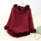 new casual slight stretch solid color knit fluffy thick sweater_Black_Gray_Rose Red
