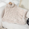 new casual slight stretch solid color knit cable fluffy thick sweater_Black_Gray_Magenta_Yellow_Beige