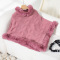 new casual slight stretch solid color knit cable fluffy thick sweater_Black_Gray_Magenta