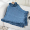 new stylish slight stretch solid color knit cable fluffy thick sweater_Dark Green_Blue