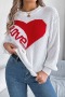 new slight stretch patchwork acrylic character heart knit long sleeve sweater_Black_White