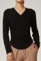 casual slight stretch 9 colors solid color slim hooded long sleeve t-shirt_Black