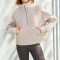 casual slight stretch teddy fleece zipper warm sweatshirts (size run small)_Black_Dark Gray_Light Green_Beige