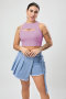 exquisite slight stretch solid color hollow crop vest(only top)_Black_White_Gray_Red_Magenta_Orange_Light Green_Blue_Light Purple