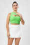 exquisite slight stretch solid color hollow crop vest(only top)_Black_White_Gray_Red_Magenta_Orange_Light Green