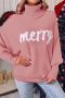 christmas stylish slight stretch high collar batwing sleeve knitted sweater_Red_Rose Red_Magenta_Dark Green_Dusty Pink