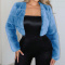 casual plus size non-stretch 6 colors solid color fur jacket_Black_Gray_Pink_Blue