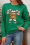christmas stylish slight stretch knitted 3 colors sequin all-match sweater_Black_Red_Green