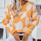 stylish casual slight stretch contrast knit long sleeve jersey roll sweaters_Yellow