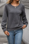 casual slight stretch 3 colors long sleeve all-match sweatshirt_Black_Gray_Dark Gray