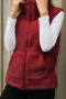 new casual plus-size slight stretch 4-color flannelette lapel loose vests_Black_Pink_Rose Red