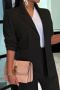 stylish plus size non-stretch 3 colors one button office lady blazer_Black