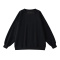 casual non-stretch solid color crew neck 4 colors sweatshirts(size run small)_Black