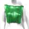 sexy non-stretch 3 colors metal sequins crop music festival party top #2_Green