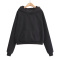 casual non-stretch 3 colors hooded pocket sweatshirts(size run small)_Black