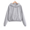 casual non-stretch 3 colors hooded pocket sweatshirts(size run small)_Black_White_Gray