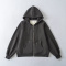 casual slight stretch 12 colors hooded zip-up sweatshirts(size run small)_Black_White_Gray_Dark Gray