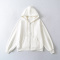 casual slight stretch 12 colors hooded zip-up sweatshirts(size run small)_Black_White