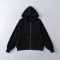 casual slight stretch 12 colors hooded zip-up sweatshirts(size run small)_Black
